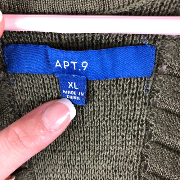 Apt 9 Green Cardigan - Picture 2 of 3